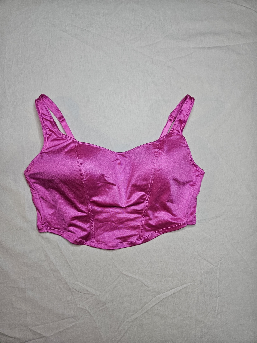 Women’s PINK Fuchsia Satin Bralette Corset Size M